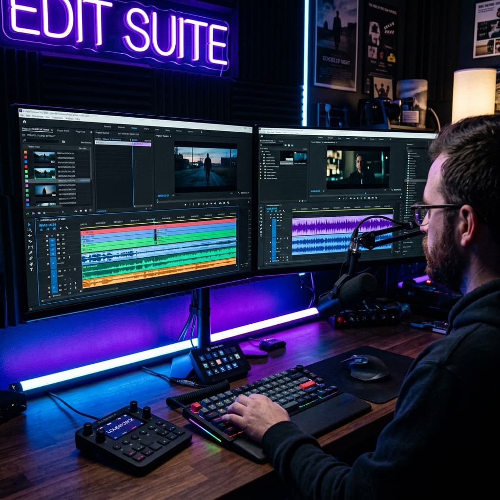 Sadia Labonno - Creative Video Editing Studio Workspace
